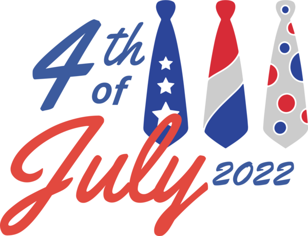 Transparent US Independence Day Logo Line Signage for 4th Of July for Us Independence Day