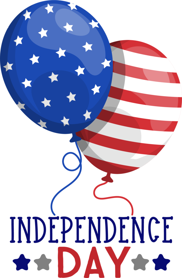 Transparent US Independence Day Balloon Color Hot air balloon for 4th Of July for Us Independence Day