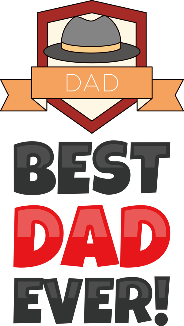 Transparent Father's Day Design Logo Symbol for Best Dad Ever for Fathers Day