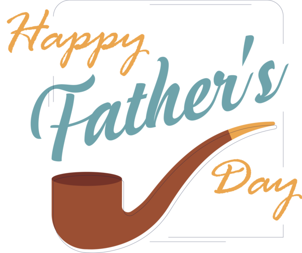 Transparent Father's Day Logo Calligraphy Design for Happy Father's Day for Fathers Day