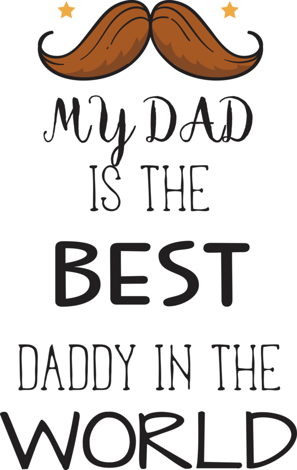 Transparent Father's Day Design Calligraphy Pattern for Happy Father's Day for Fathers Day
