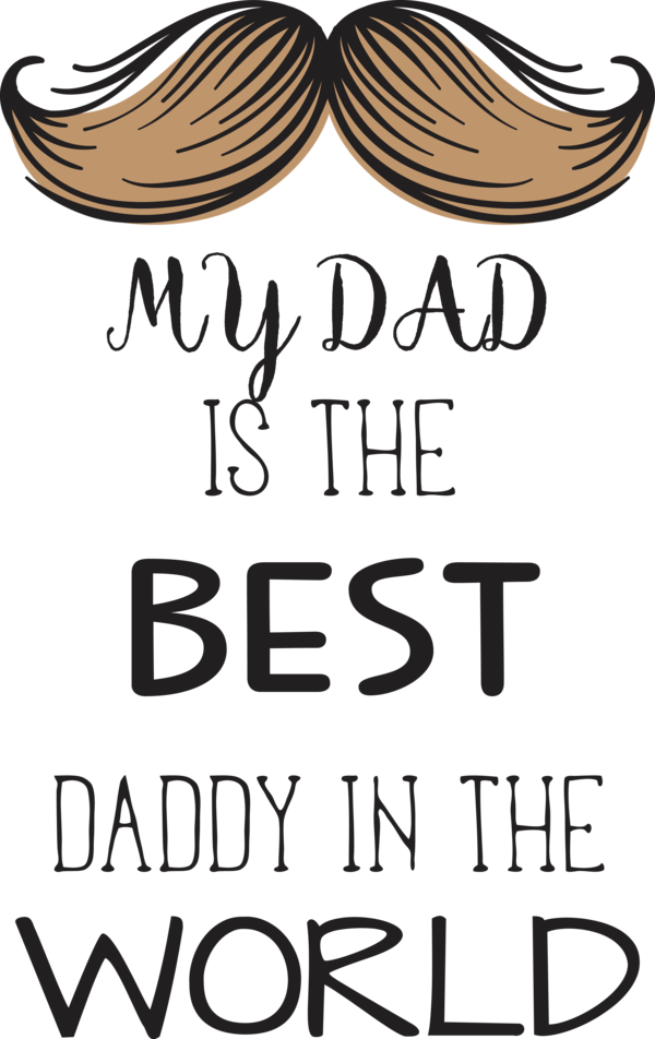 Transparent Father's Day Design Logo Calligraphy for Happy Father's Day for Fathers Day