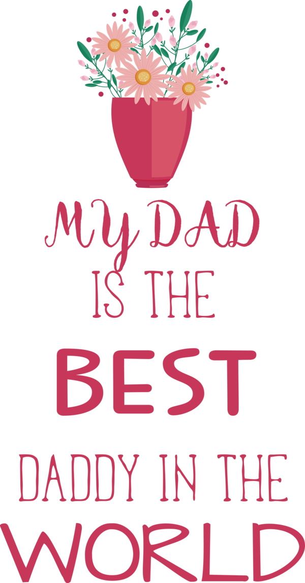 Transparent Father's Day Floral design Design Pink for Happy Father's Day for Fathers Day