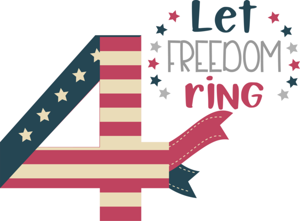 Transparent US Independence Day Design Logo Pink for Let Freedom Ring for Us Independence Day