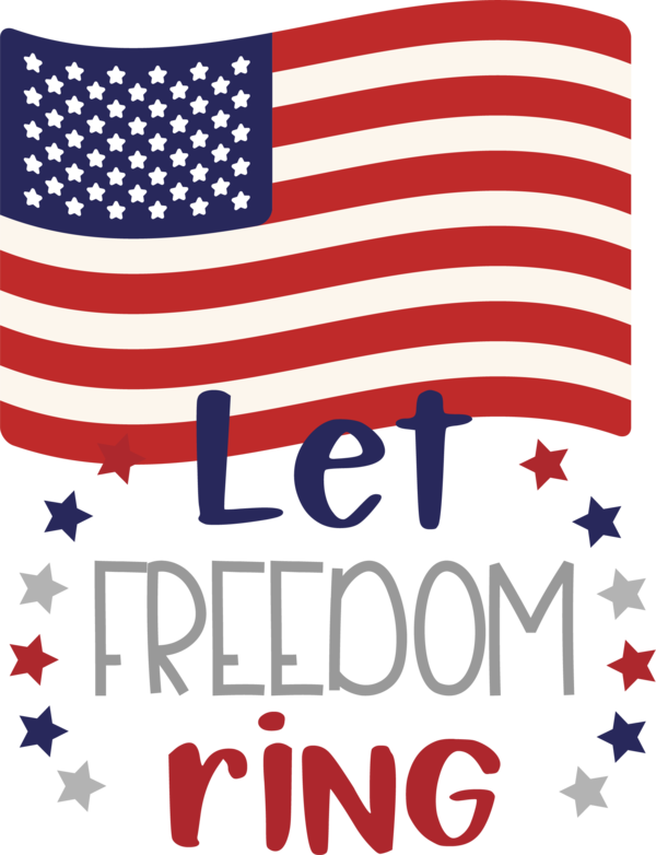 Transparent US Independence Day Flag of the United States Flag United States for Let Freedom Ring for Us Independence Day