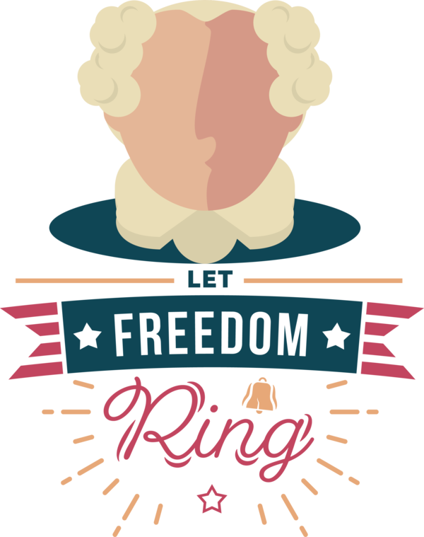 Transparent US Independence Day Logo Line Geometry for Let Freedom Ring for Us Independence Day