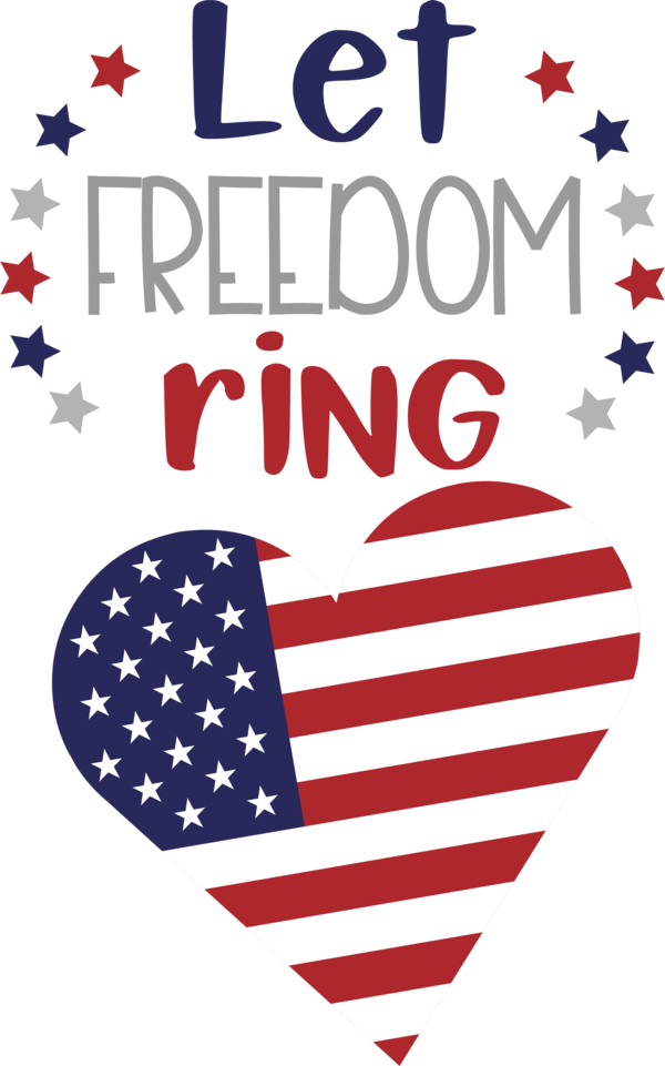 Transparent US Independence Day create Design Line for Let Freedom Ring for Us Independence Day