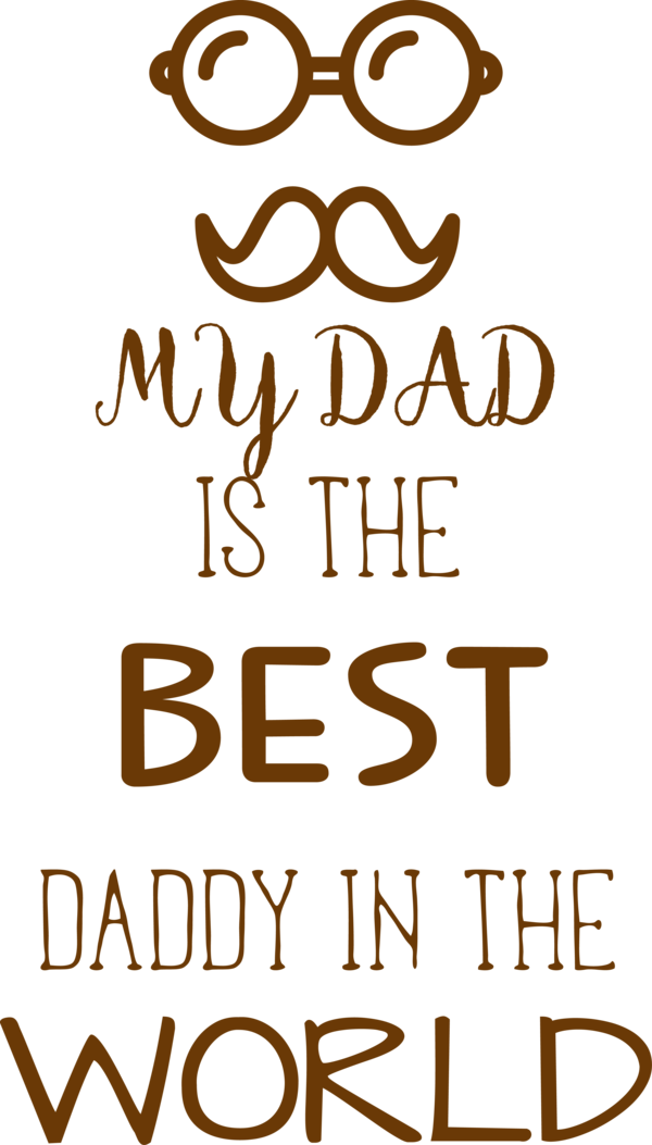 Transparent Father's Day Calligraphy Font Pattern for Happy Father's Day for Fathers Day