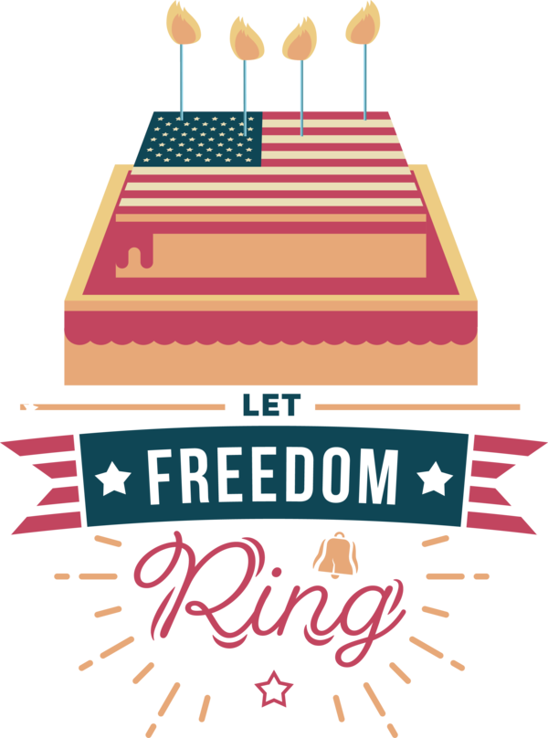 Transparent US Independence Day Design Logo Poster for Let Freedom Ring for Us Independence Day