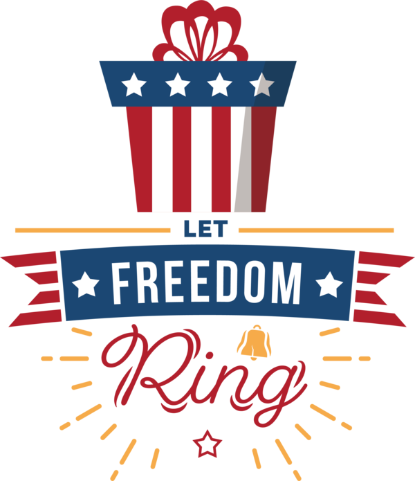 Transparent US Independence Day Logo Design Poster for Let Freedom Ring for Us Independence Day
