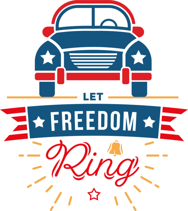 Transparent US Independence Day Logo Design Drawing for Let Freedom Ring for Us Independence Day