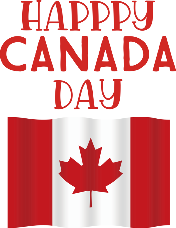 Transparent Canada Day Logo Canada Flag for Happy Canada Day for Canada Day