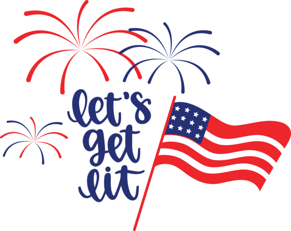 Transparent US Independence Day Flower Design Logo for Let Freedom Ring for Us Independence Day