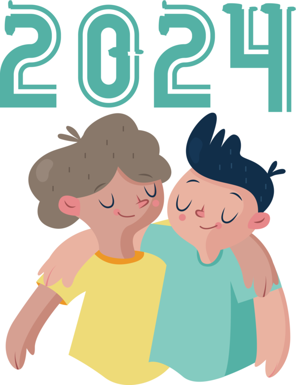 Transparent New Year Vector Design Drawing for Happy New Year 2024 for New Year