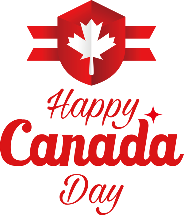 Transparent Canada Day Logo Sign Line for Happy Canada Day for Canada Day