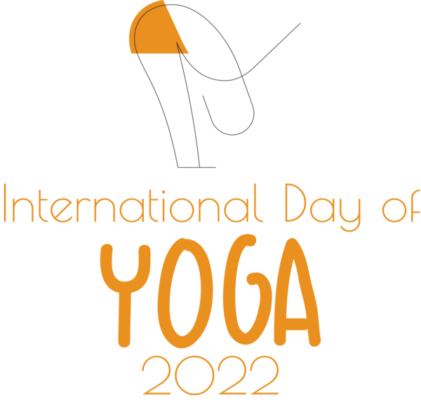 Transparent Yoga Day Design Logo Yellow for Yoga for Yoga Day