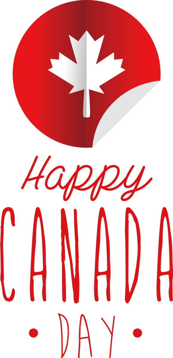 Transparent Canada Day Logo Line Flower for Happy Canada Day for Canada Day