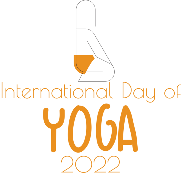 Transparent Yoga Day Logo Yellow Design for Yoga for Yoga Day