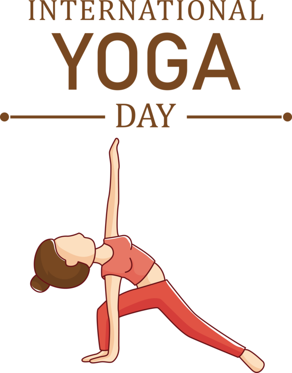 Transparent Yoga Day Logo Cartoon Drawing for Yoga for Yoga Day