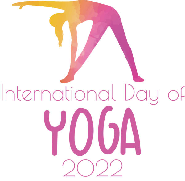 Transparent Yoga Day Logo Design Pink for Yoga for Yoga Day