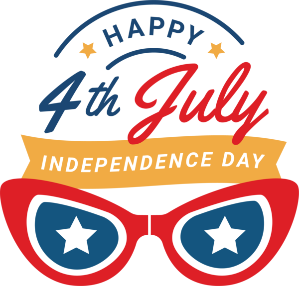 Transparent US Independence Day Sunglasses Goggles Logo for 4th Of July for Us Independence Day