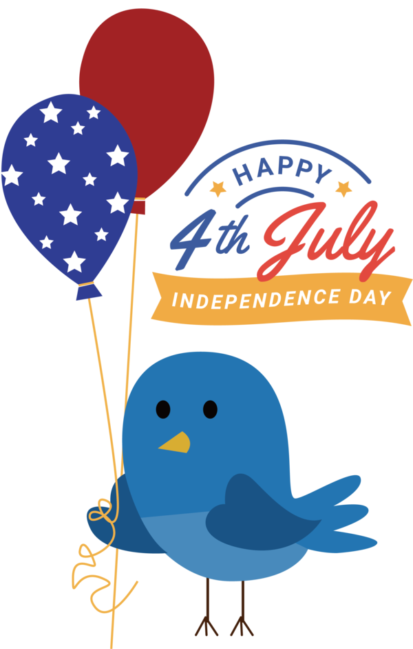 Transparent US Independence Day Birds Drawing Painting for 4th Of July for Us Independence Day