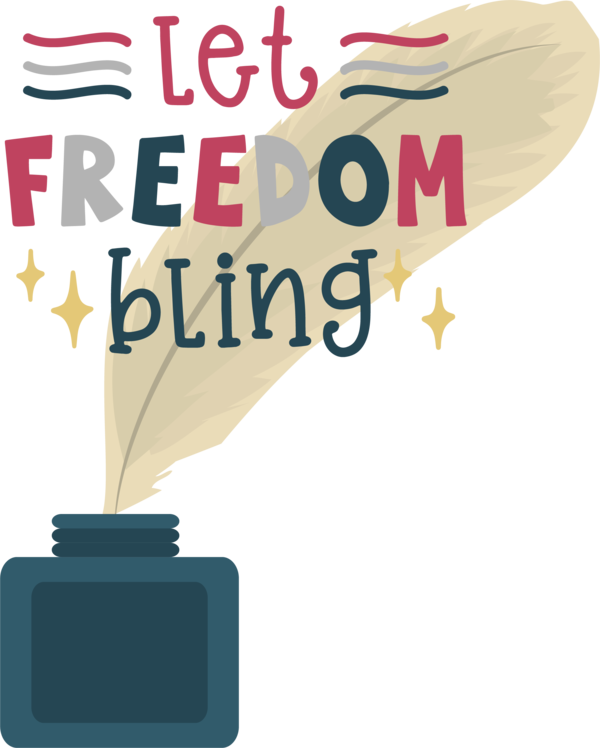 Transparent US Independence Day Human Design Logo for Let Freedom Ring for Us Independence Day