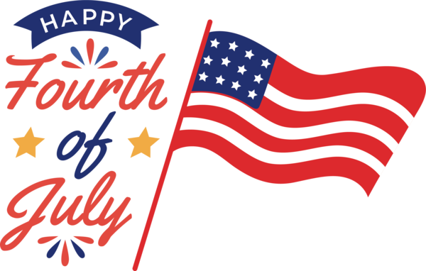 Transparent US Independence Day Logo Flag of the United States Design for 4th Of July for Us Independence Day