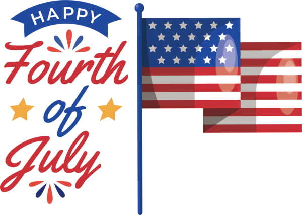 Transparent US Independence Day Logo Flag of the United States Font for 4th Of July for Us Independence Day