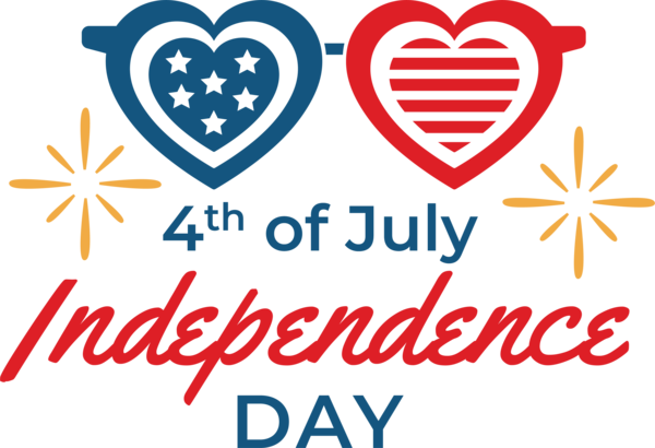 Transparent US Independence Day M-095 Logo Line for 4th Of July for Us Independence Day