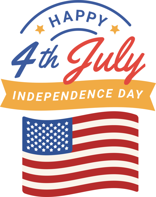 Transparent US Independence Day Logo Line Text for 4th Of July for Us Independence Day