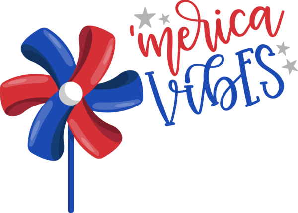 Transparent US Independence Day Logo Flower Design for 4th Of July for Us Independence Day