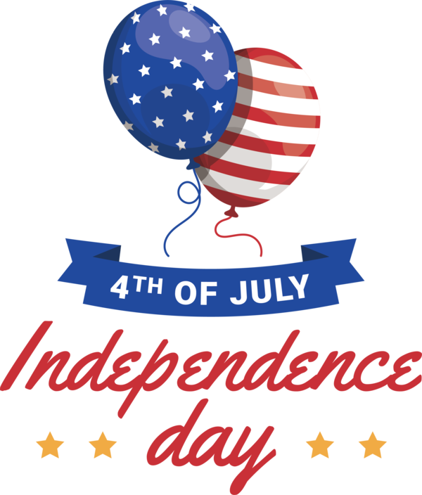 Transparent US Independence Day Logo Vector Drawing for 4th Of July for Us Independence Day