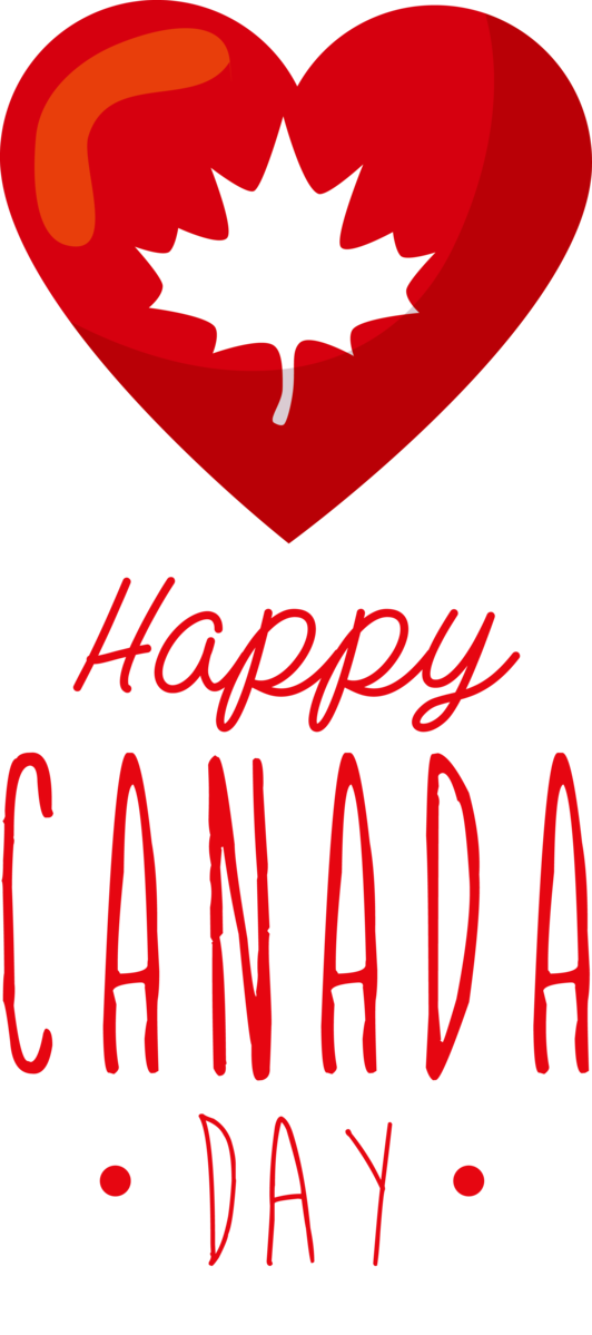 Transparent Canada Day M-095 Heart Logo for Happy Canada Day for Canada Day