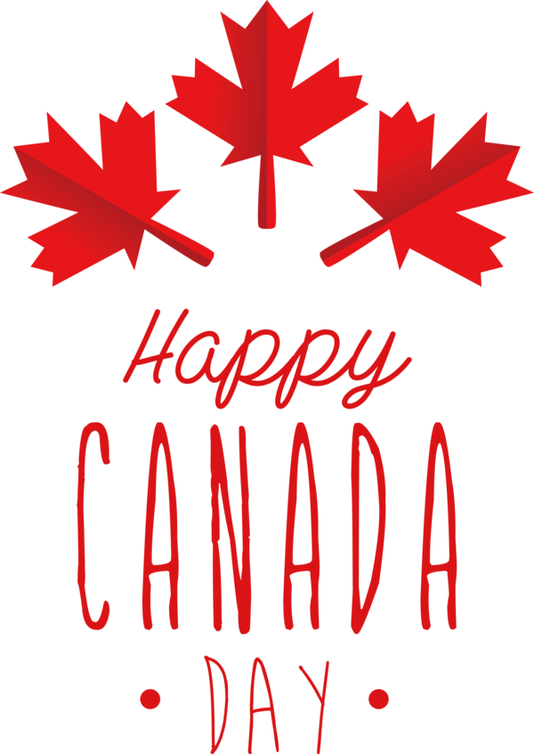 Transparent Canada Day Logo Royalty-free Typography for Happy Canada Day for Canada Day