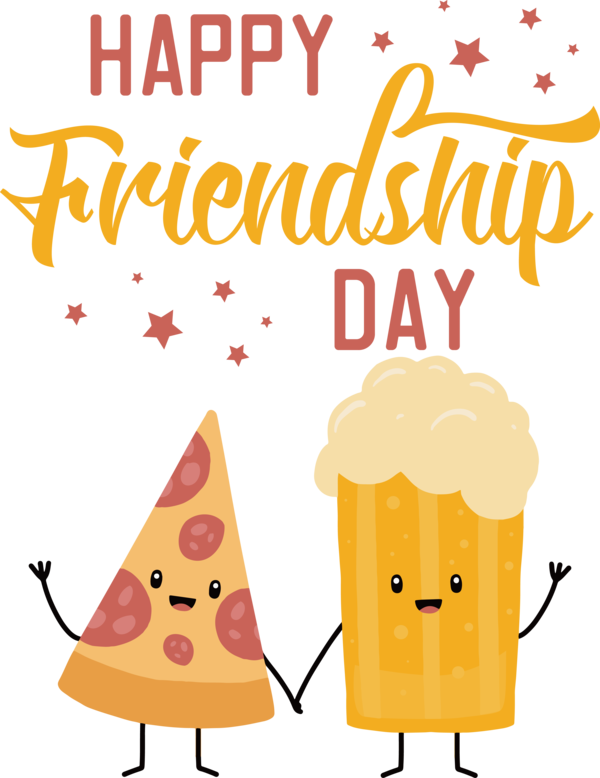 Transparent International Friendship Day Cartoon Yellow Line for Friendship Day for International Friendship Day