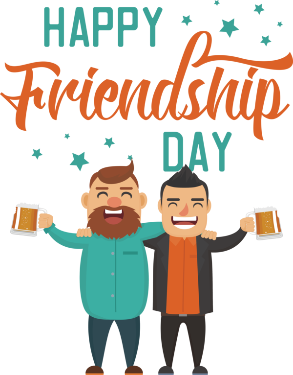 Transparent International Friendship Day Human Cartoon Line for Friendship Day for International Friendship Day