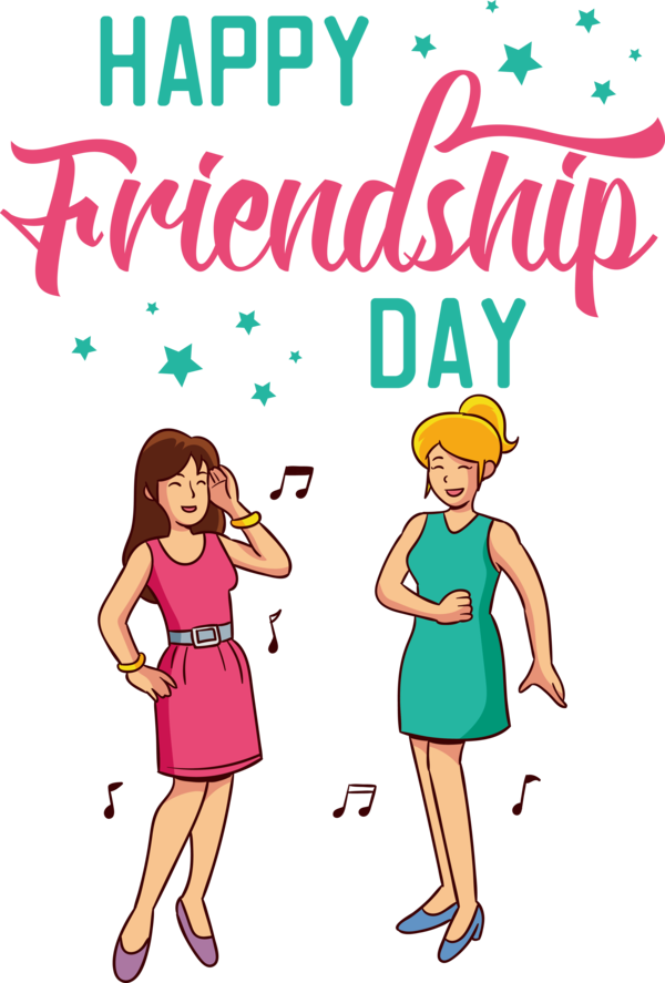 Transparent International Friendship Day Human Clothing Cartoon for Friendship Day for International Friendship Day