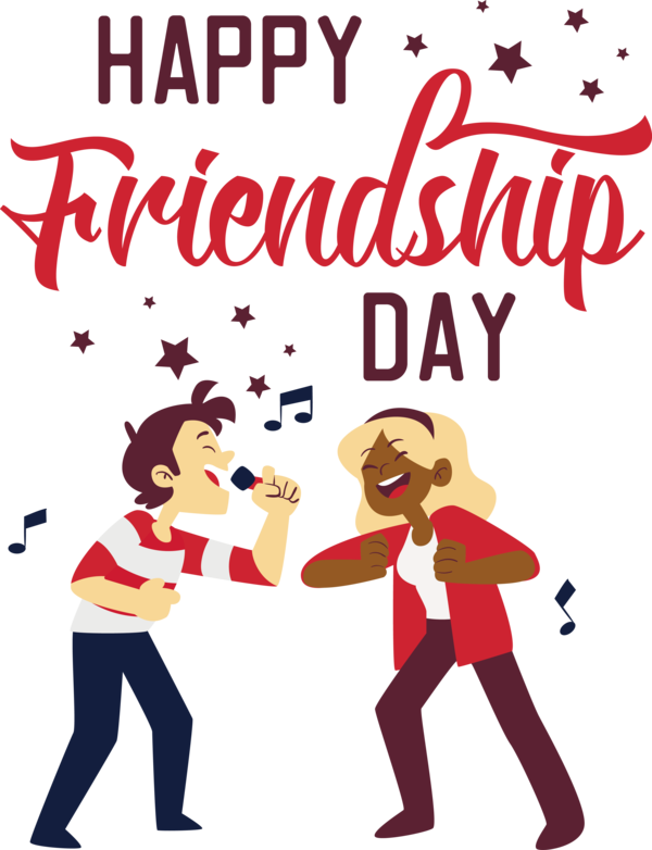 Transparent International Friendship Day Human Cartoon Happiness for Friendship Day for International Friendship Day
