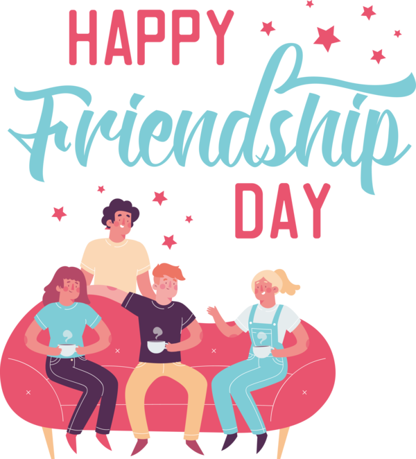 Transparent International Friendship Day Drawing Painting Design for Friendship Day for International Friendship Day