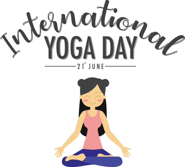 Transparent Yoga Day Human Cartoon Physical fitness for Yoga for Yoga Day
