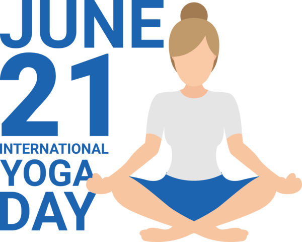Transparent Yoga Day Logo Physical fitness Festival for Yoga for Yoga Day