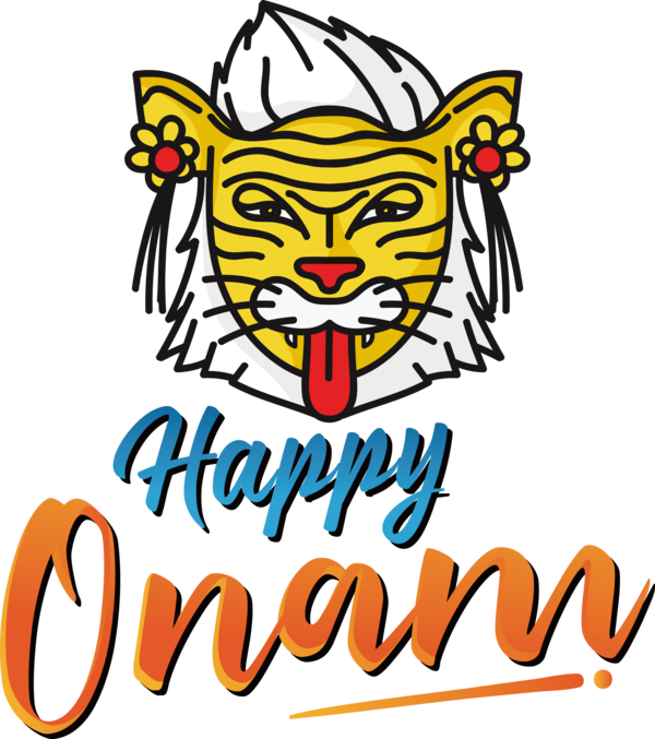 Transparent Onam Drawing Painting Logo for Onam Harvest Festival for Onam