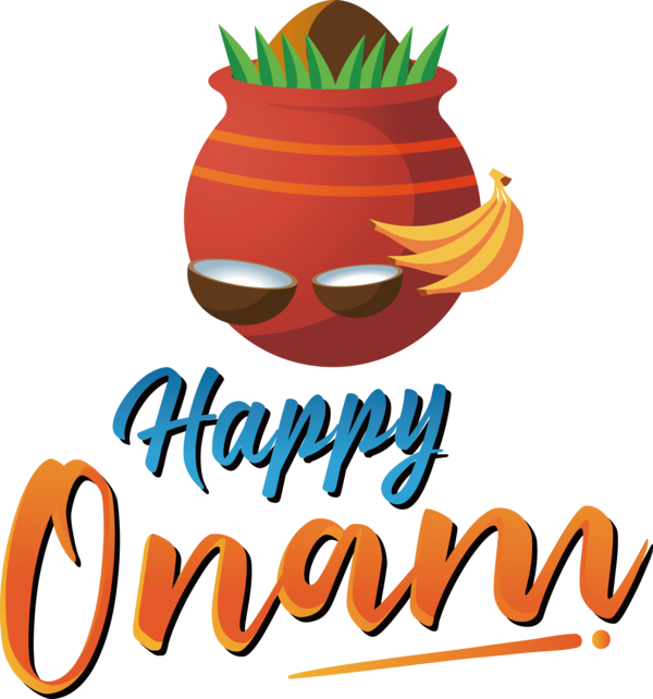 Transparent Onam Logo Fruit for Onam Harvest Festival for Onam