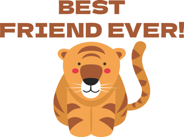 Transparent International Friendship Day Lion Cat Tiger for Friendship Day for International Friendship Day