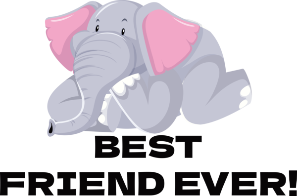Transparent International Friendship Day African elephants Indian elephant Design for Friendship Day for International Friendship Day