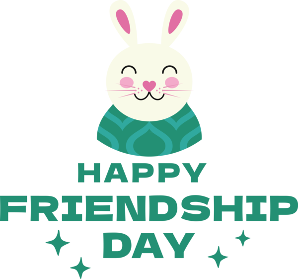 Transparent International Friendship Day Easter Bunny Rabbit Whiskers for Friendship Day for International Friendship Day