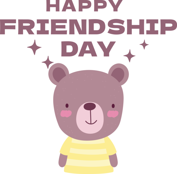 Transparent International Friendship Day Bears Teddy bear Snout for Friendship Day for International Friendship Day