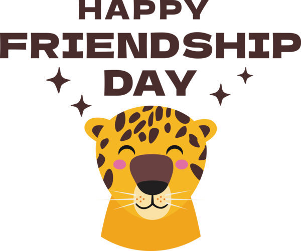 Transparent International Friendship Day Cat Leopard Cat-like for Friendship Day for International Friendship Day