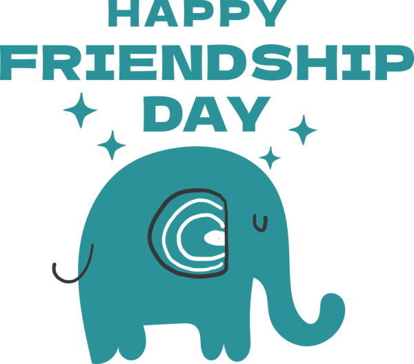 Transparent International Friendship Day African elephants Indian elephant Human for Friendship Day for International Friendship Day
